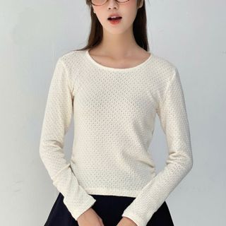 [SHOPPUMI] Áo len thun tay dài chất mịn cut out sau lưng Evan 2 màu SM Pumi
