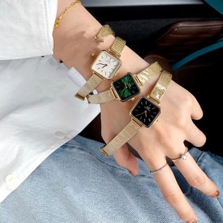 ĐỒNG HỒ NỮ THỜI TRANG DAWE DÂY LƯỚI VUÔNG MINI