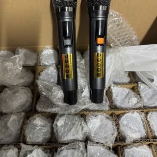 2 Micro không dây loa kéo xám đầu kim loai6 nâng tiếng âm thanh hút