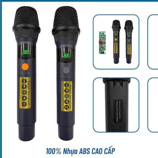 2 Micro không dây loa kéo xám đầu kim loai6 nâng tiếng âm thanh hút