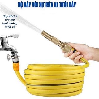 BỘ DÂY VÒI XỊT NƯỚC TĂNG ÁP DÀI 15M