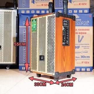 Loa kéo JL BASS 30 vỏ gỗ cao cấp, công suất 200W, tặng 2 micro không dây Nghe Nhạc