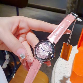 ĐỒNG HỒ NỮ CHÍNH HÃNG COMLORVEI DÂY DA MẶT HỒNG NIỀNG TRƠN