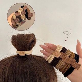 Bộ 136 Dây buộc tóc bền đàn hồi cao Phong cách mới Dây buộc tóc đuôi ngựa cao