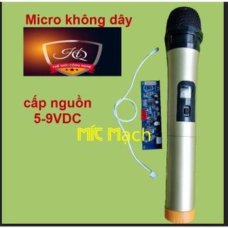 Micro không dây loa kéo UHF dùng Pin có chống hú 1 MIC 2 MIC