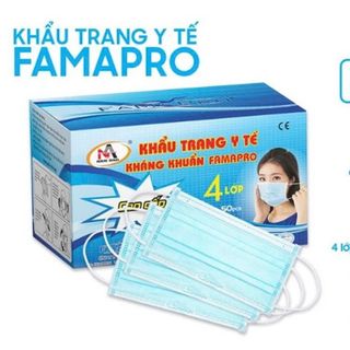 HỘP 50 KHẨU TRANG Y TẾ 4 LỚP FAMAPRO