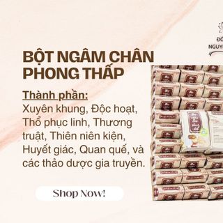 BỘT NGÂM CHÂM PHONG THẤP phòng đau nhức xương khớp, lạnh chân, tê chân