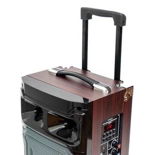 LOA  kéo Karaoke  6.5inch  gỗ xịn kèm 2 Mic không dây  100w chính hãng bán siêu thị Củ Loa Nghe Nhạc Bluetooth Phụ Kiện