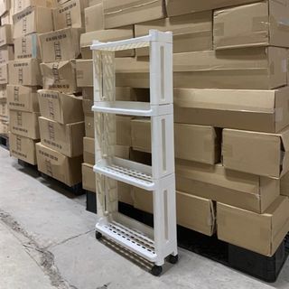 Kệ hẹp 4 tầng có bánh xe đa năng ( mẫu mới )