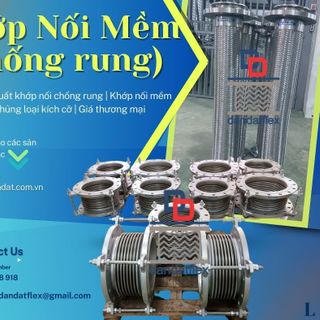 Khớp nối mềm chống rung, Khớp nối mềm mặt bích, khớp nối mềm inox nối bích
