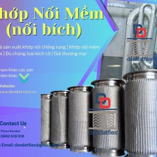 Khớp nối mềm chống rung, Khớp nối mềm mặt bích, khớp nối mềm inox nối bích