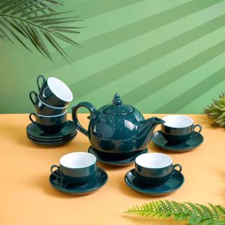 BỘ ẤM CHÉN CHÓP LỬA XANH LỤC BẢO