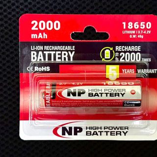 Pin sạc 18650 NP 2000mah (loại tốt)