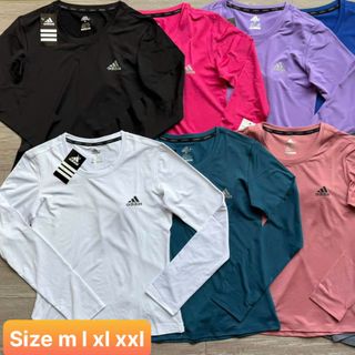 Áo dài tay nữ thun poly chính phẩm Size m l xl xxl Ri 2222 Tách nửa ri được