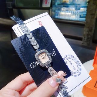 ĐỒNG HỒ NỮ CHÍNH HÃNG MỚI NHẤT COMLORVEI DÂY LÁ ĐÍNH ĐÁ
