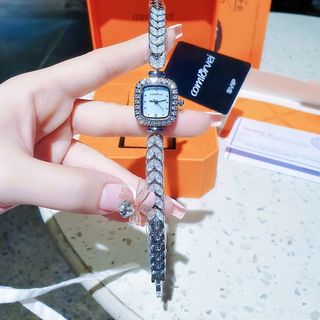 ĐỒNG HỒ NỮ CHÍNH HÃNG MỚI NHẤT COMLORVEI DÂY LÁ ĐÍNH ĐÁ