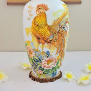 Mẫu bình hoa 28cm hoạ tiết sang trọng tại gốm sứ Bát Tràng Duy Anh