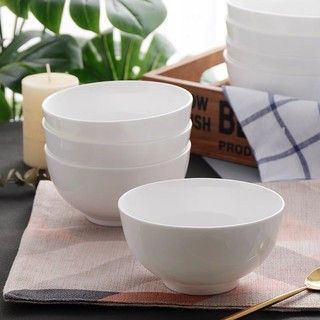 SET 10 CHÉN SỨ TRẮNG TRƠN LOẠI DÀY