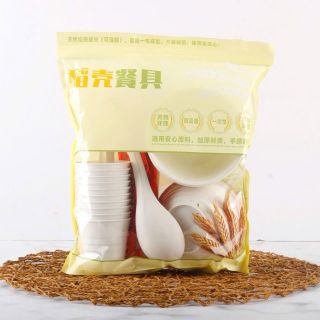 Bộ đồ ăn dùng 1 lần  10 NGƯỜI - [ 10 bát, 10 cốc, 10 đũa, 10 đĩa, 10 thìa, 2 đĩa chấm, túi rác ]