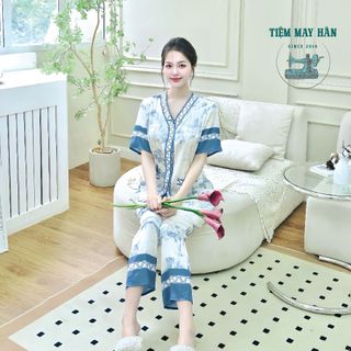 Bộ Pyjama Lụa Pháp Thiên Đường Celeste Hancloset - Đồ Ngủ Sang Trọng HA1016