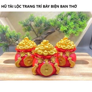 ComBo 3 Hũ Đựng Muối, Gạo Tài Lộc, Hũ Thần Tài Trang Trí Ban Thờ Hoặc Bàn Làm Việc Mang Đến Sự May Mắn