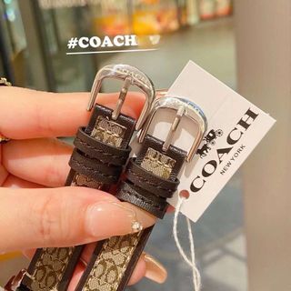 ĐỒNG HỒ NỮ TRUNG CẤP COAC DÂY DA HOA VĂN MẶT VUÔNG