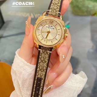 ĐỒNG HỒ NỮ TRUNG CẤP COAC DÂY DA HOA VĂN MẶT VUÔNG