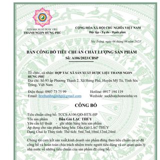 DẦU GIÓ XANH LẠC THỦY