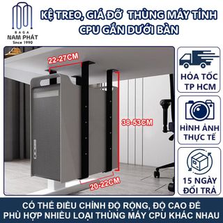 Kệ Treo CPU Máy Tính Thép Sơn Tĩnh Điện Giá Treo Gắn Dưới Bàn