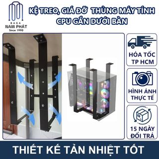 Kệ Treo CPU Máy Tính Thép Sơn Tĩnh Điện Giá Treo Gắn Dưới Bàn