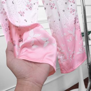 Bộ Pyjama Lụa Pháp Cao Cấp HanCloset, Bộ Mặc Nhà Sang trọng HA1017