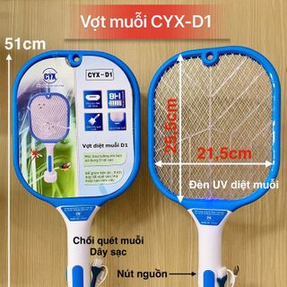 VỢT MUỖI KIÊM ĐÈN BẮT MUỖI CYX D1