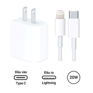 Bộ sạc type c lightning 20w sạc siêu nhanh