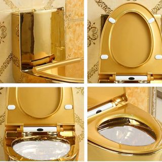 Bồn cầu 1 khối mạ vàng sang trọng mã G153