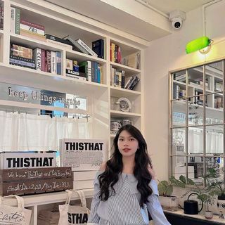 [SHOPPUMI] Đầm sọc xanh Winnie trễ vai tay dài rút eo viền lai freesize Pumi