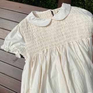 [SHOPPUMI] Áo kiểu linen Ario form BBD 2 màu trắng và nude freesize Pumi
