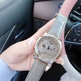 XẢ KHO ĐỒNG HỒ NAM TRUNG CẤP TAZ HEUER DÂY DA MẶT TRÒN LỚN