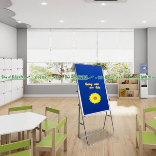 Bảng Flipchart Chân Inox với Mặt Bảng Ghim Bố