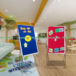 Bảng Flipchart Chân Inox với Mặt Bảng Ghim Bố