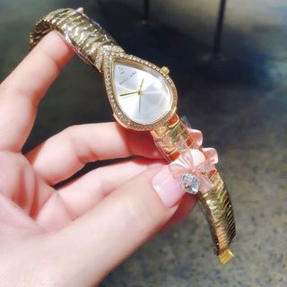 ĐỒNG HỒ NỮ THỜI TRANG BVLG MẶT GIỌT NƯỚC MÀU VÀNG