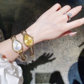 ĐỒNG HỒ NỮ THỜI TRANG BVLG MẶT GIỌT NƯỚC MÀU VÀNG