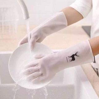 Gang tay cao su huơu  rửa chén bát