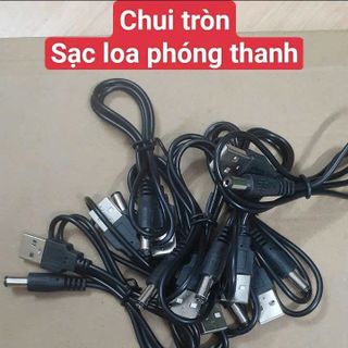 CÁP SẠC LOA PHÓNG THANH - CHUI TRÒN - DÀI 50CM