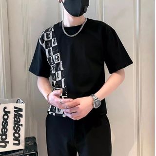 áo đen vải sịn phối in siêu đẹp