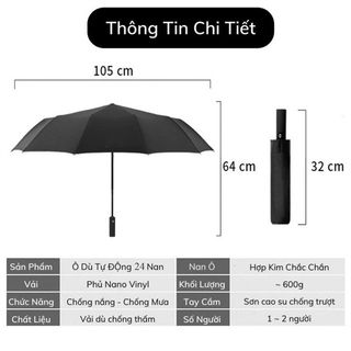 Dù 24 nan tự động gấp gọn
