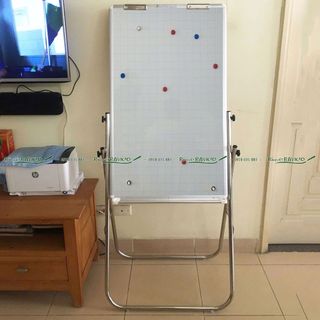 Bảng flipchart viết bút lông chân inox - cao 100 ngang 60 cm