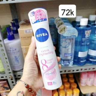 Xịt khử mùi NiVEA  extra Brightening thái chính hãng giá sỉ