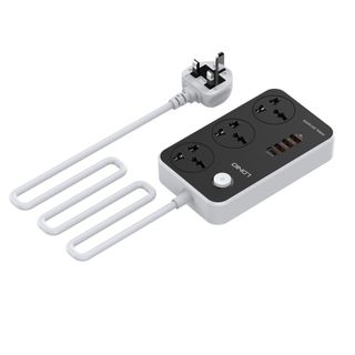 Ổ Cắm Điện Đa Năng LDNIO SC3412 03 Chấu 03 Cổng USB 01 Cổng Type-C