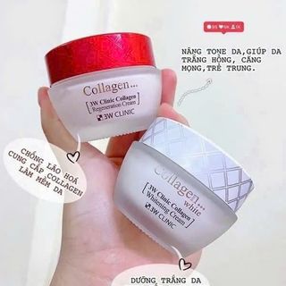 Kem dưỡng trắng da 3WClinic Collagenmàu trắng –đỏ