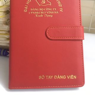 Sổ tay đảng viên, sổ da đại hội, sổ da tặng đại biểu, sản xuất sổ da theo yêu cầu